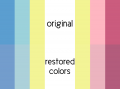 A comparison of original and "restored" colors